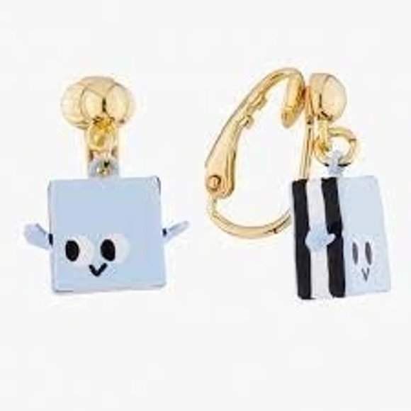 N2 by Les Néréides smiley candy clip-on earrings - Picture 3 of 3